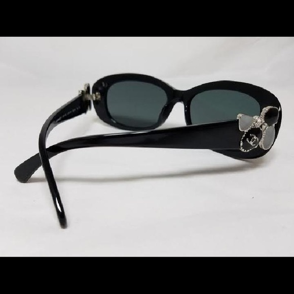CHANEL Accessories - Chanel Black Stunning Stone Logo Sunglasses